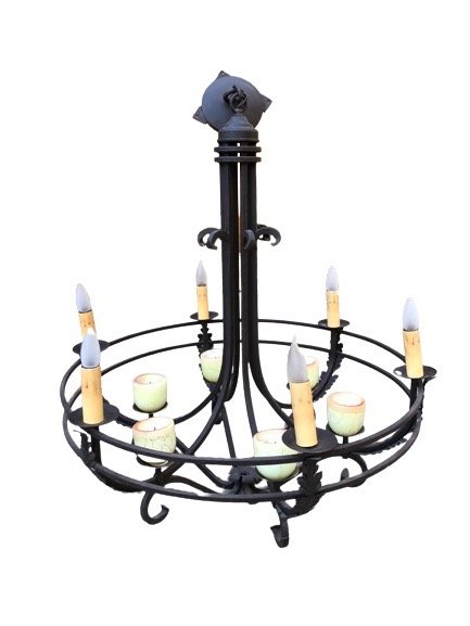 Steven Handleman Studios Wrought Iron Chandelier (1 of 6)