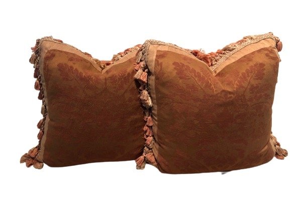 Silk Rust Accent Pillows (1 of 4)
