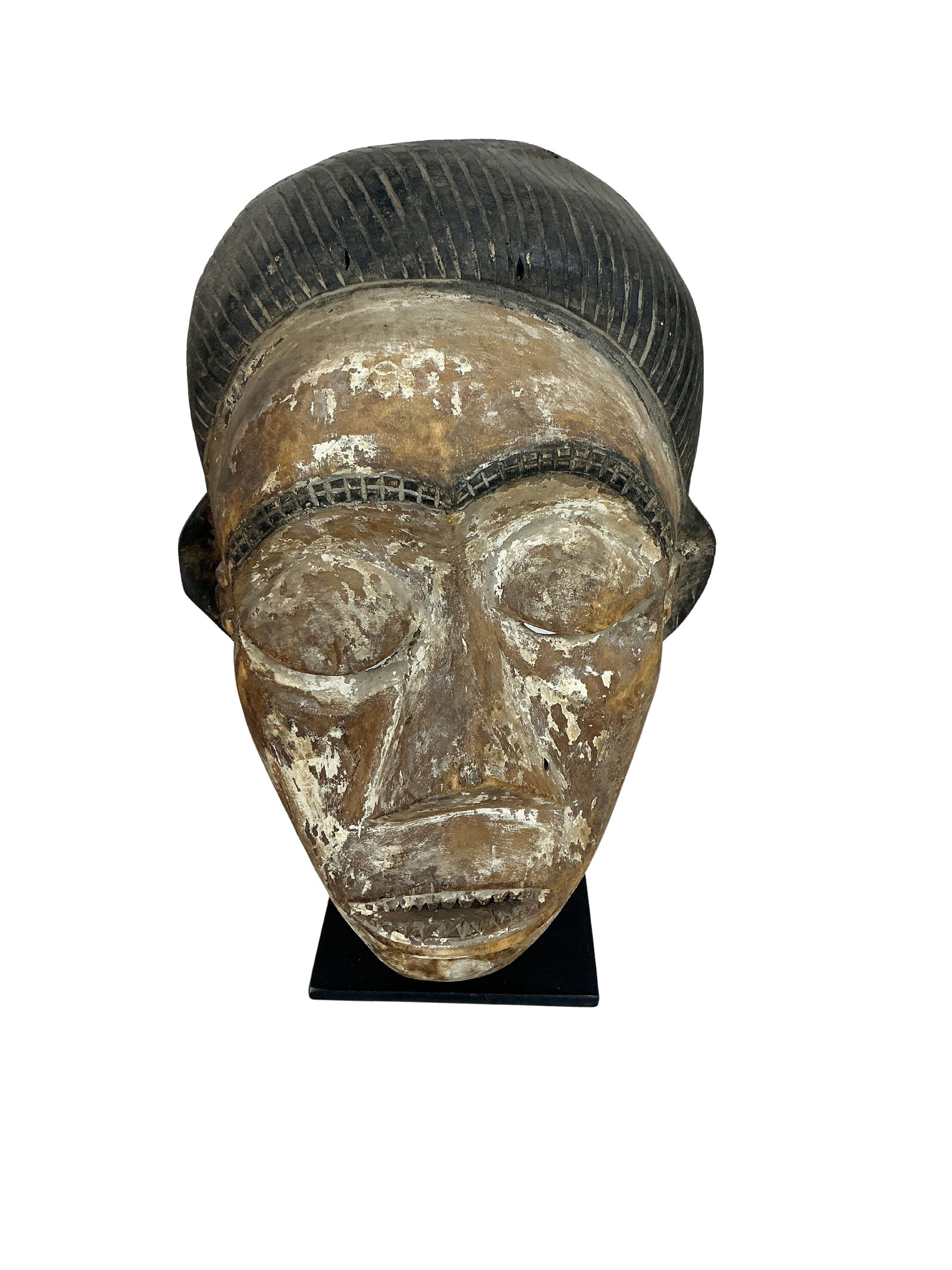 Antique African Wooden Mask with Metal Display Stand (1 of 13)