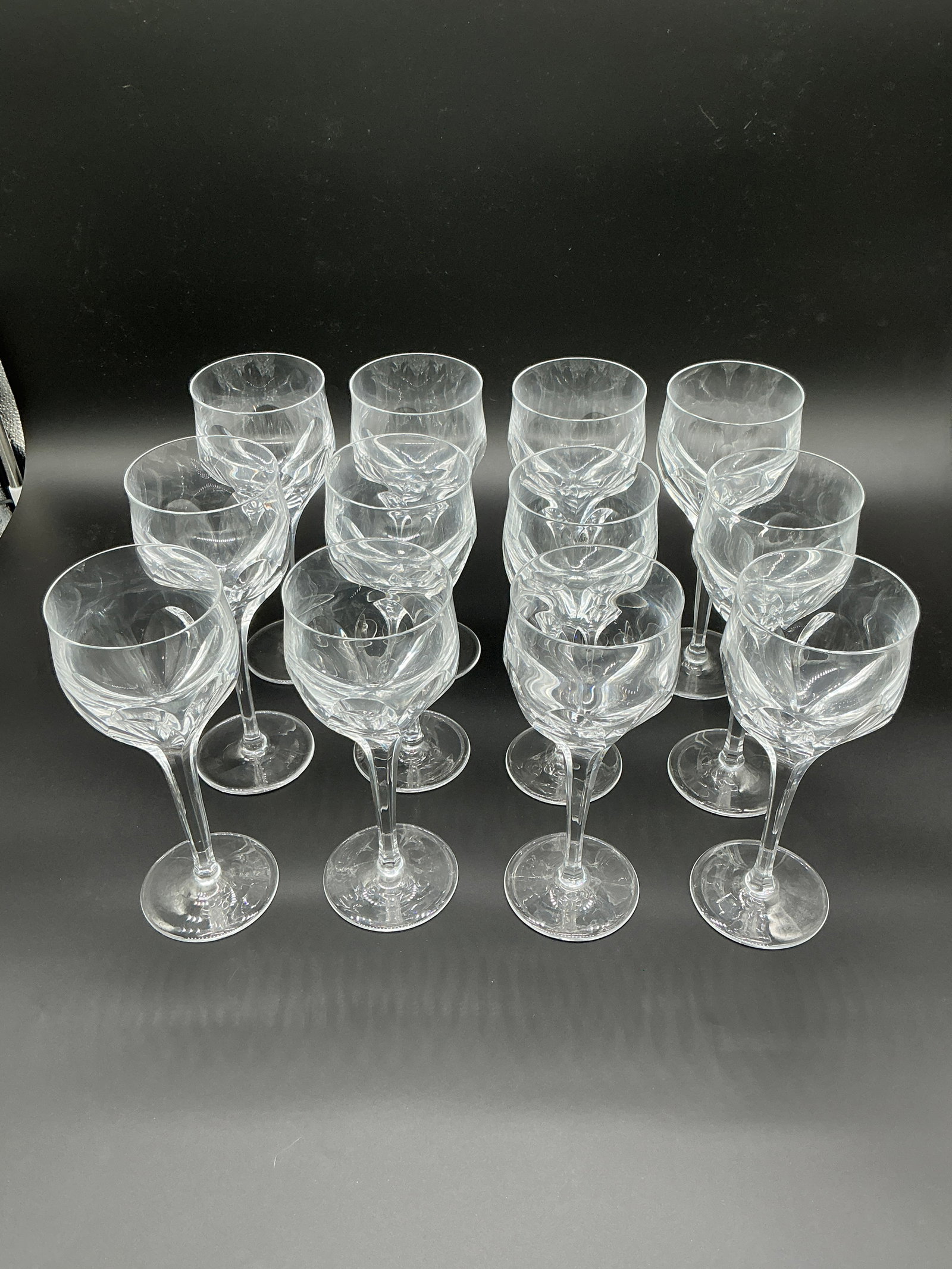 Elegant 8.5?? Lead-Free Crystal Goblet Glasses Set of 12 (1 of 9)