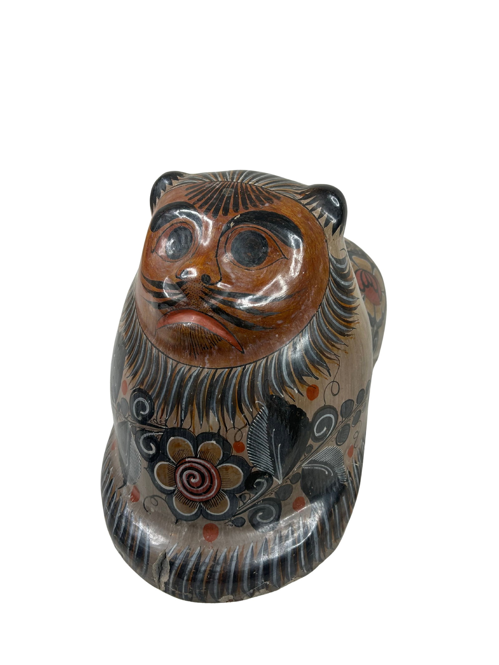 Hand-Painted Decorative Cat Pottery Sculpture (1 of 13)