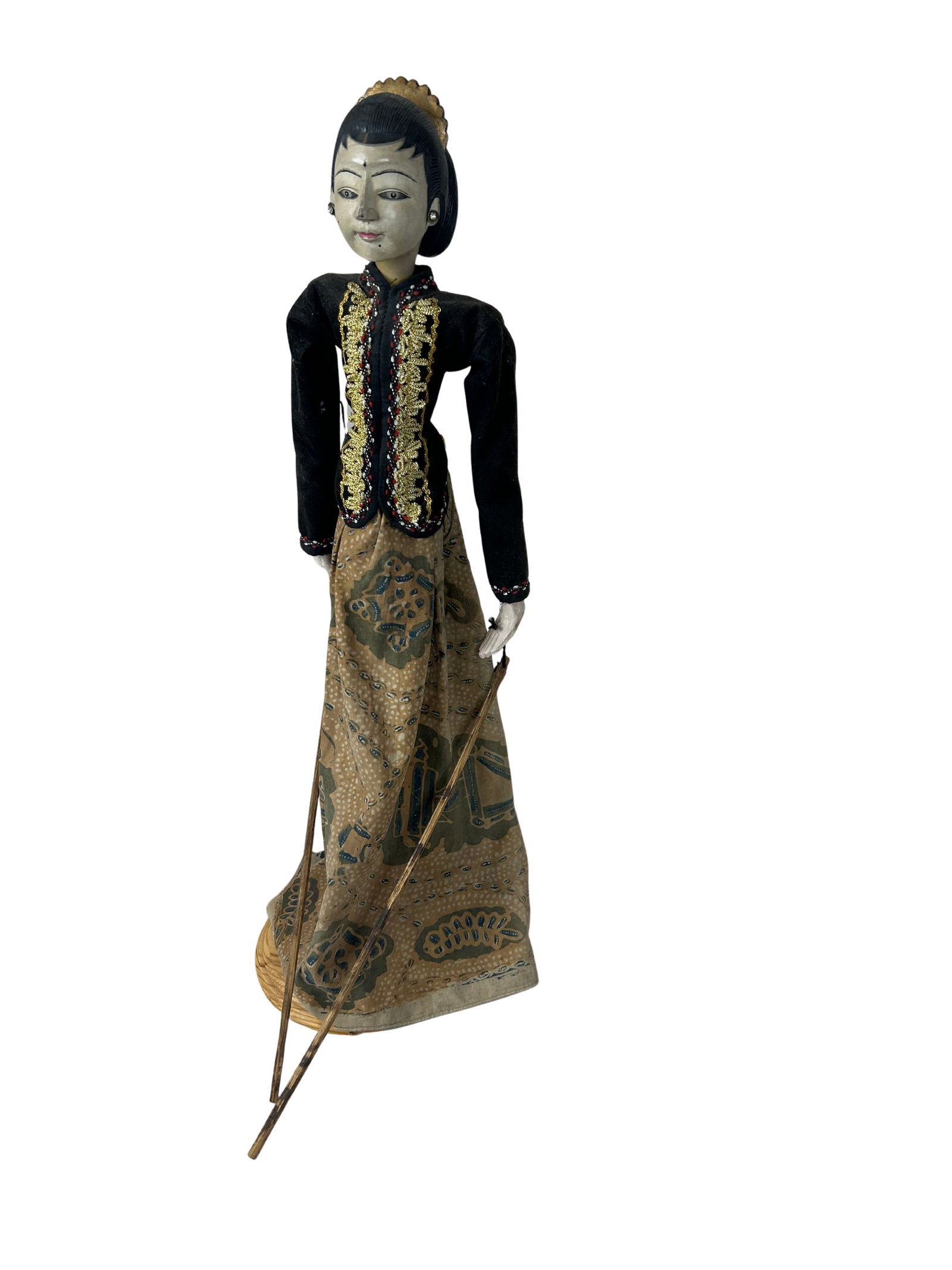 Traditional Javanese Wayang Golek Female Puppet with Stand (1 of 11)
