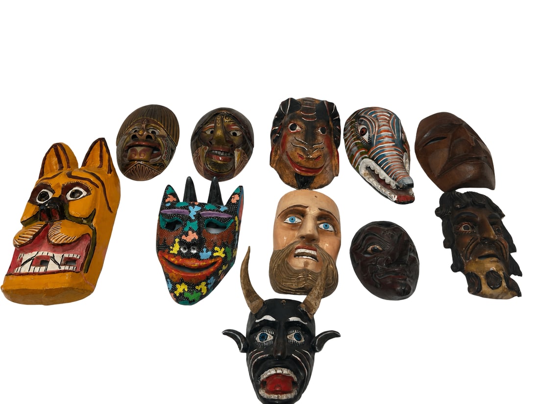 Eclectic Collection of 11 Decorative Masks (1 of 12)