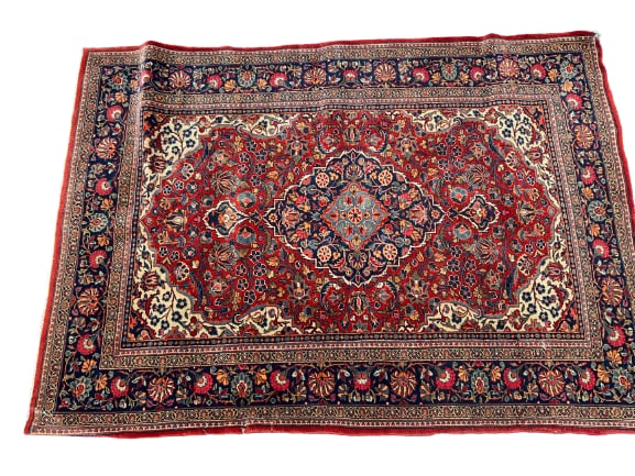 Vintage Hand-Knotted Persian-Style Rug with Medallion Design (1 of 6)