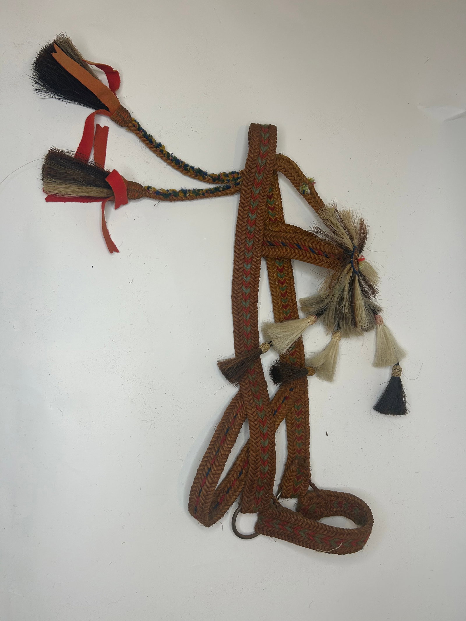 Traditional Woven Camel Saddle Attachment with Horsehair Tassels (1 of 6)