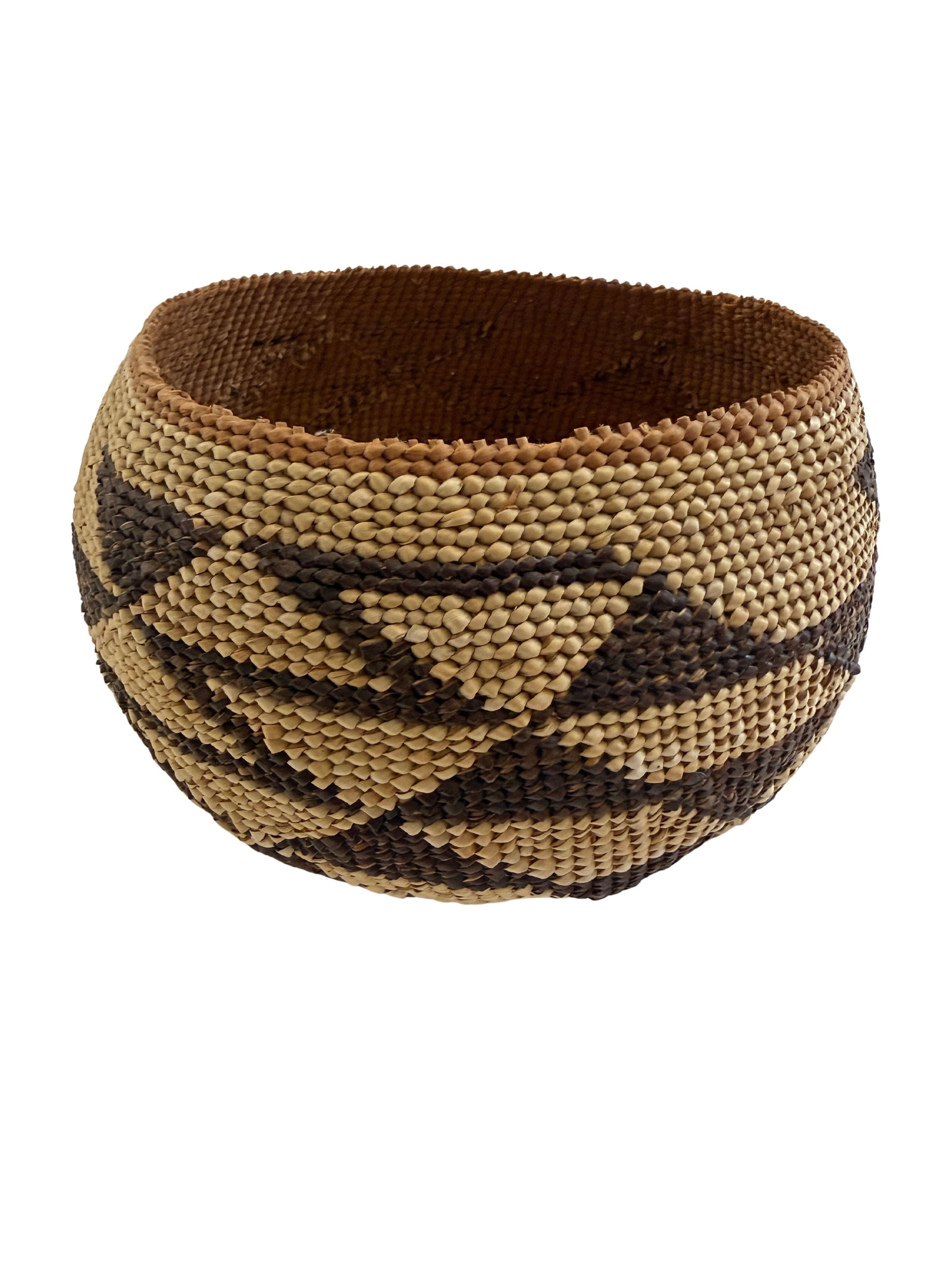 Native American Coiled Basket with Geometric Decoration (1 of 5)