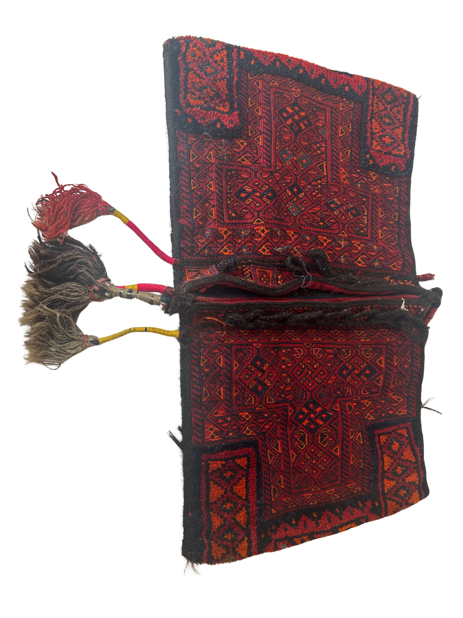 Handcrafted Tribal Camel Saddle Bag with Tassels (1 of 9)