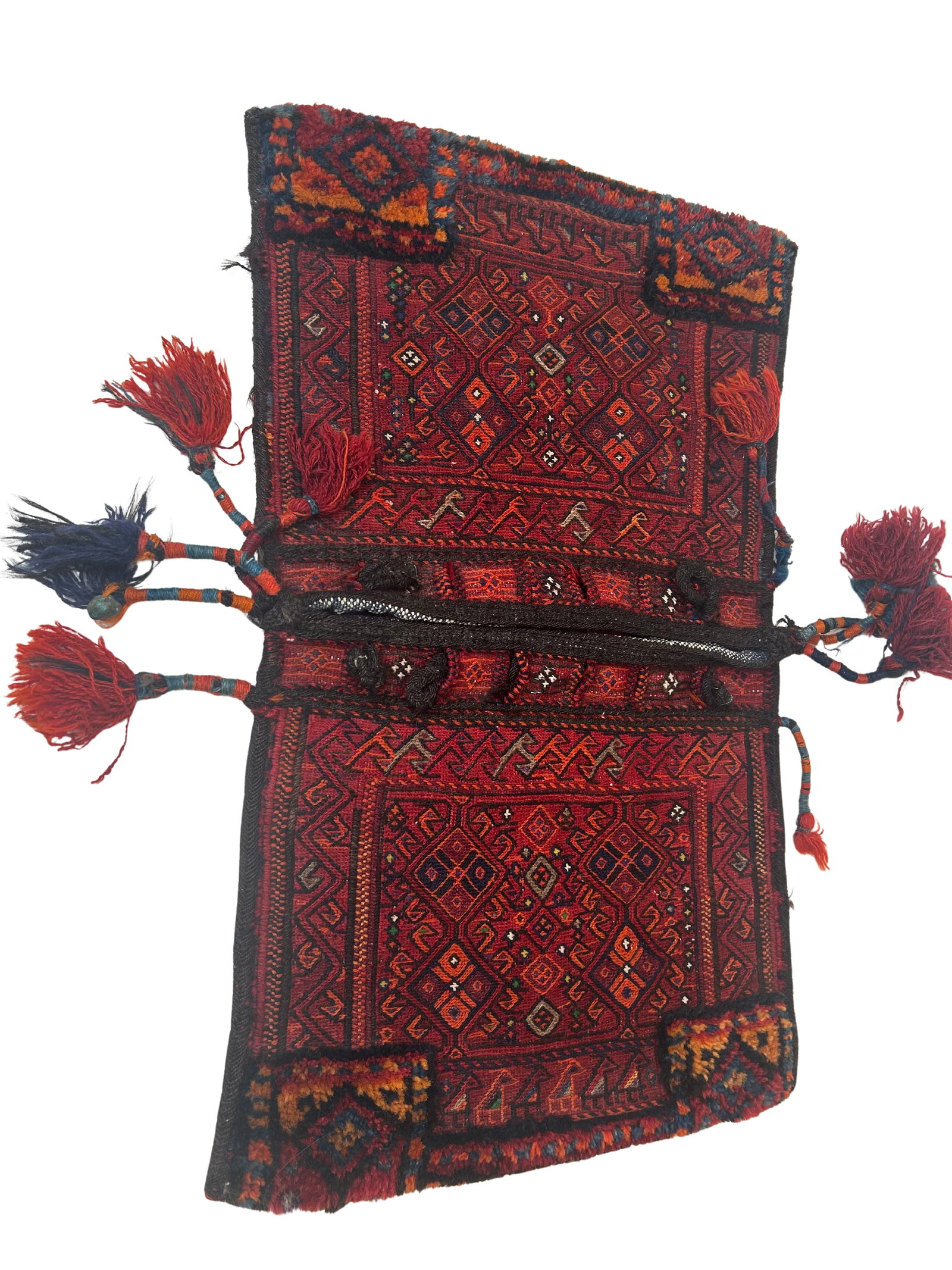 Handwoven Tribal Camel Saddle Bag with Geometric Patterns (1 of 10)