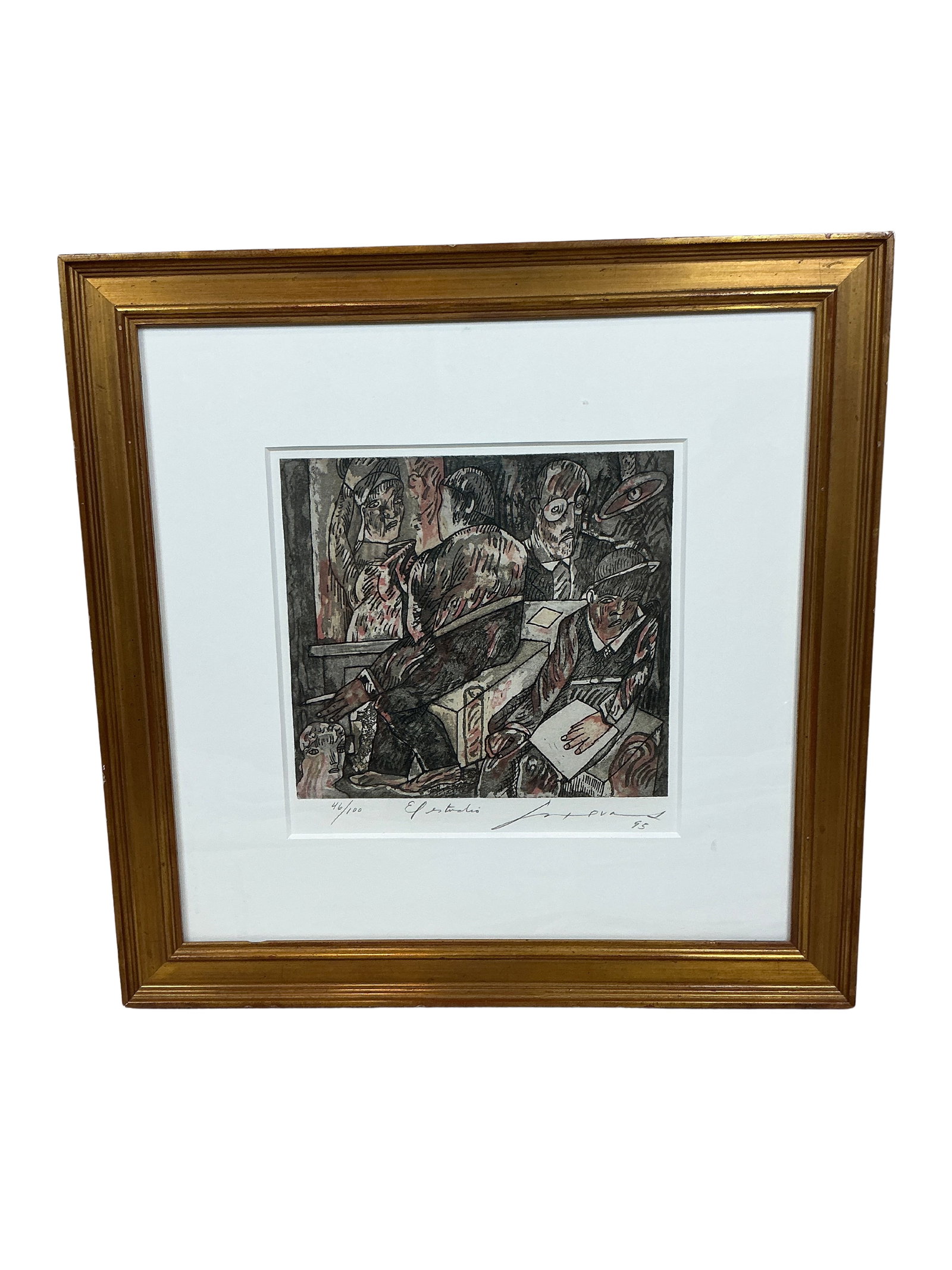 Limited Edition 'El Estudio' by Jose Luis Cuevas (46/100) (1 of 9)