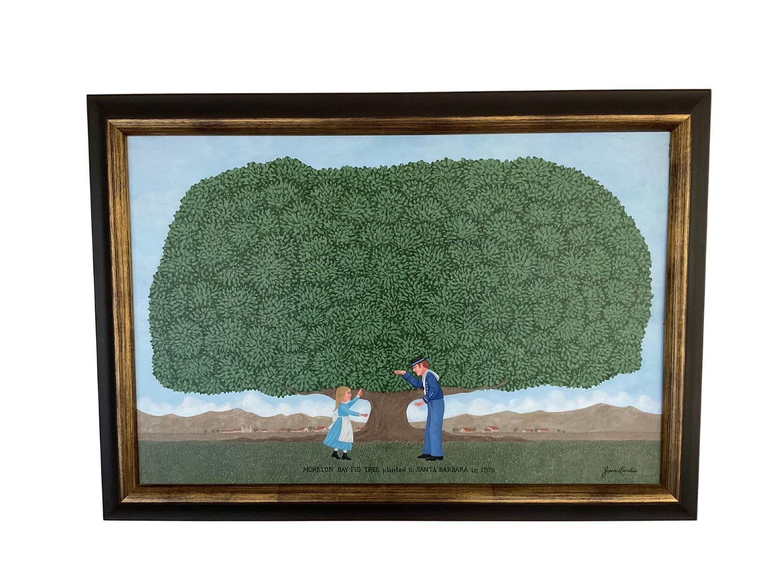 Joan Landis Original Painting: Moreton Bay Fig Tree, Santa Barbara 1876 (1 of 12)