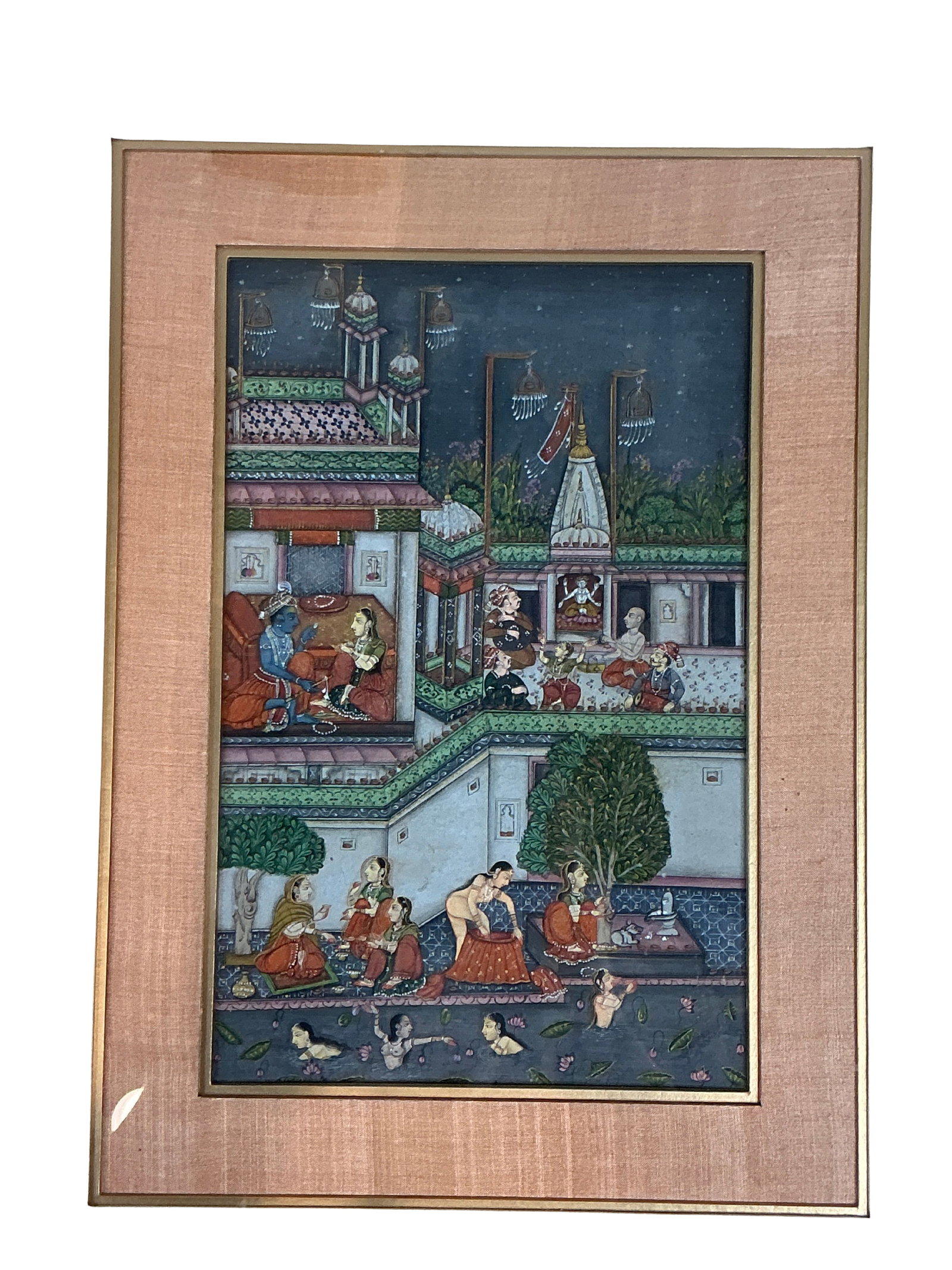 Traditional Indian Miniature Painting in Gold Frame (1 of 7)