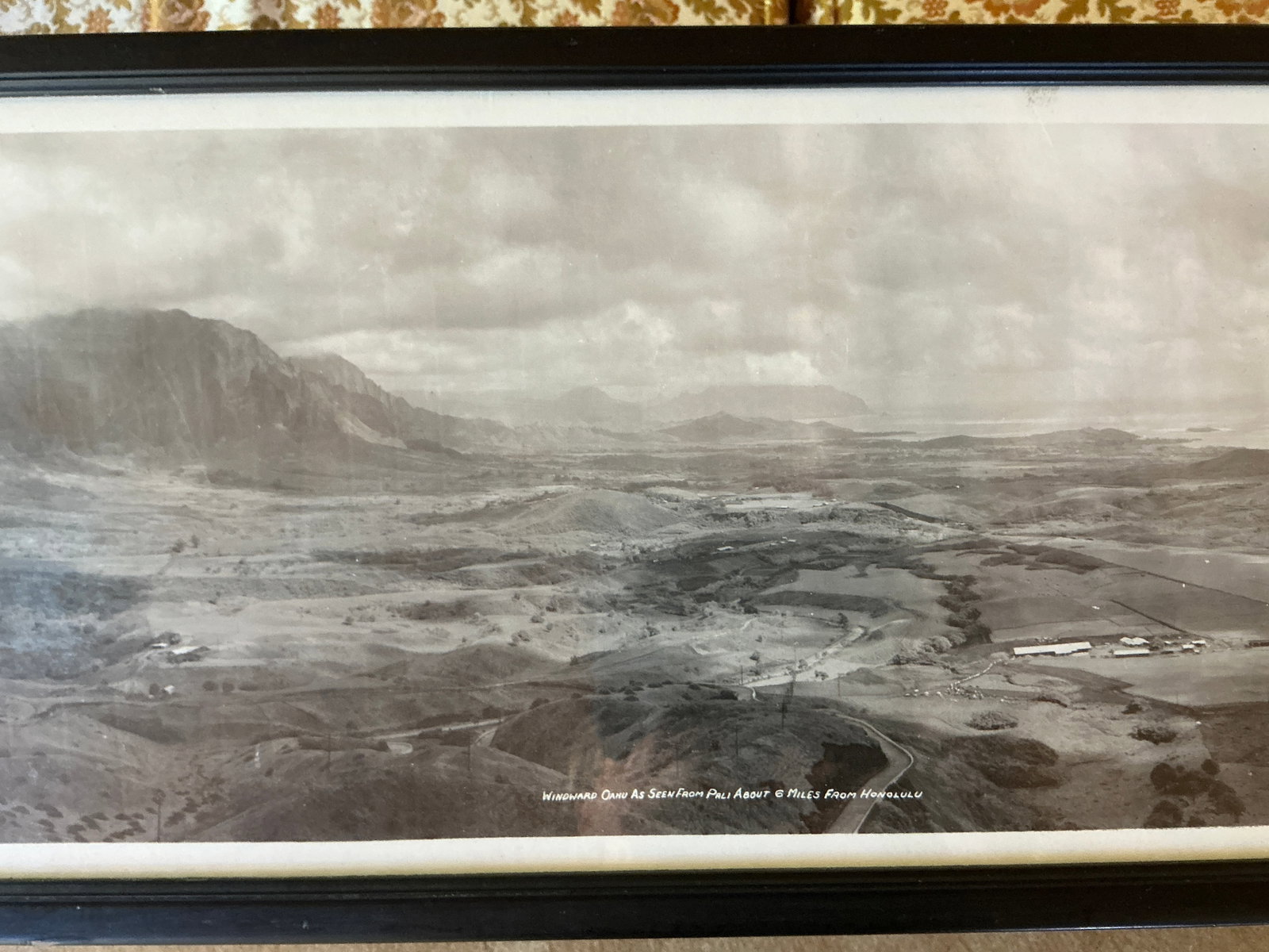 Panoramic Vintage Photograph of Oahu Landscape from Pali (1 of 13)