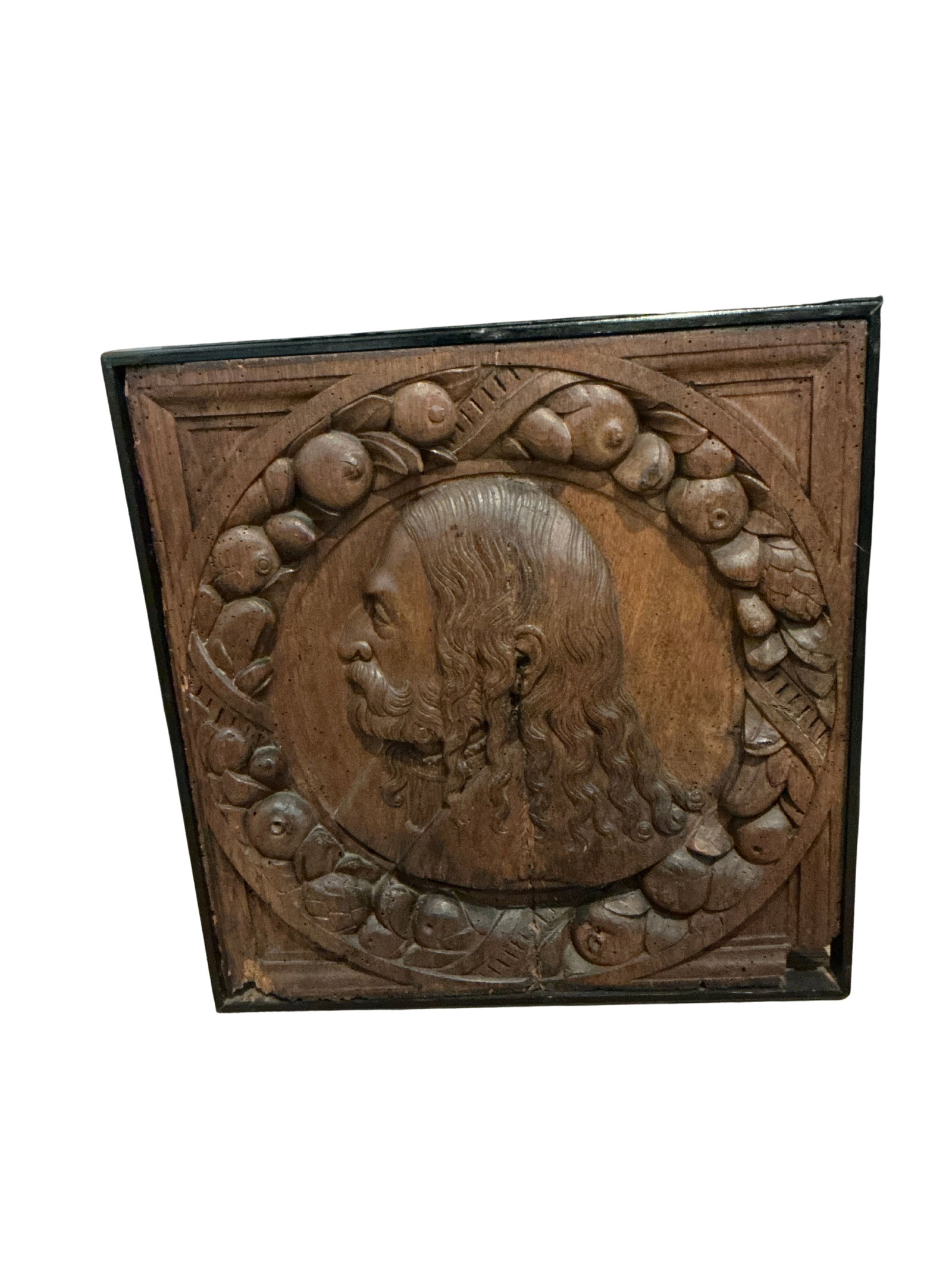 Antique Ornate Wood Carving Panel - Profile Relief Art (1 of 6)