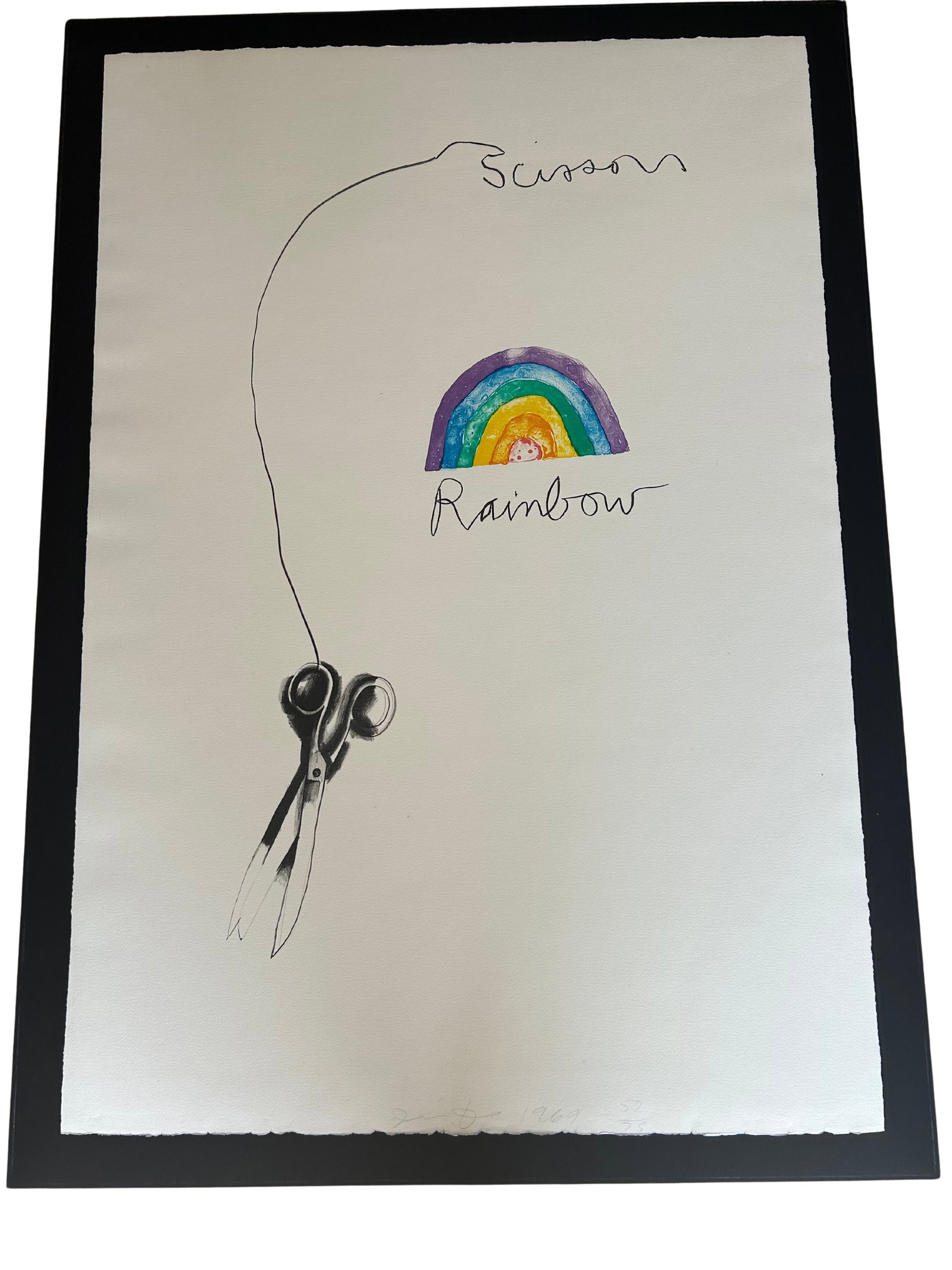 Jim Dine's, Scissors and Rainbow, lithograph, 52/75 (1969) (1 of 6)