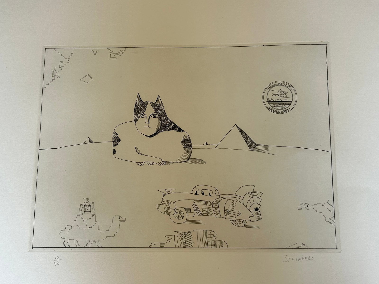 Saul Steinberg 'Sphinx' Limited Edition Etching (10/50), 1984 (1 of 7)