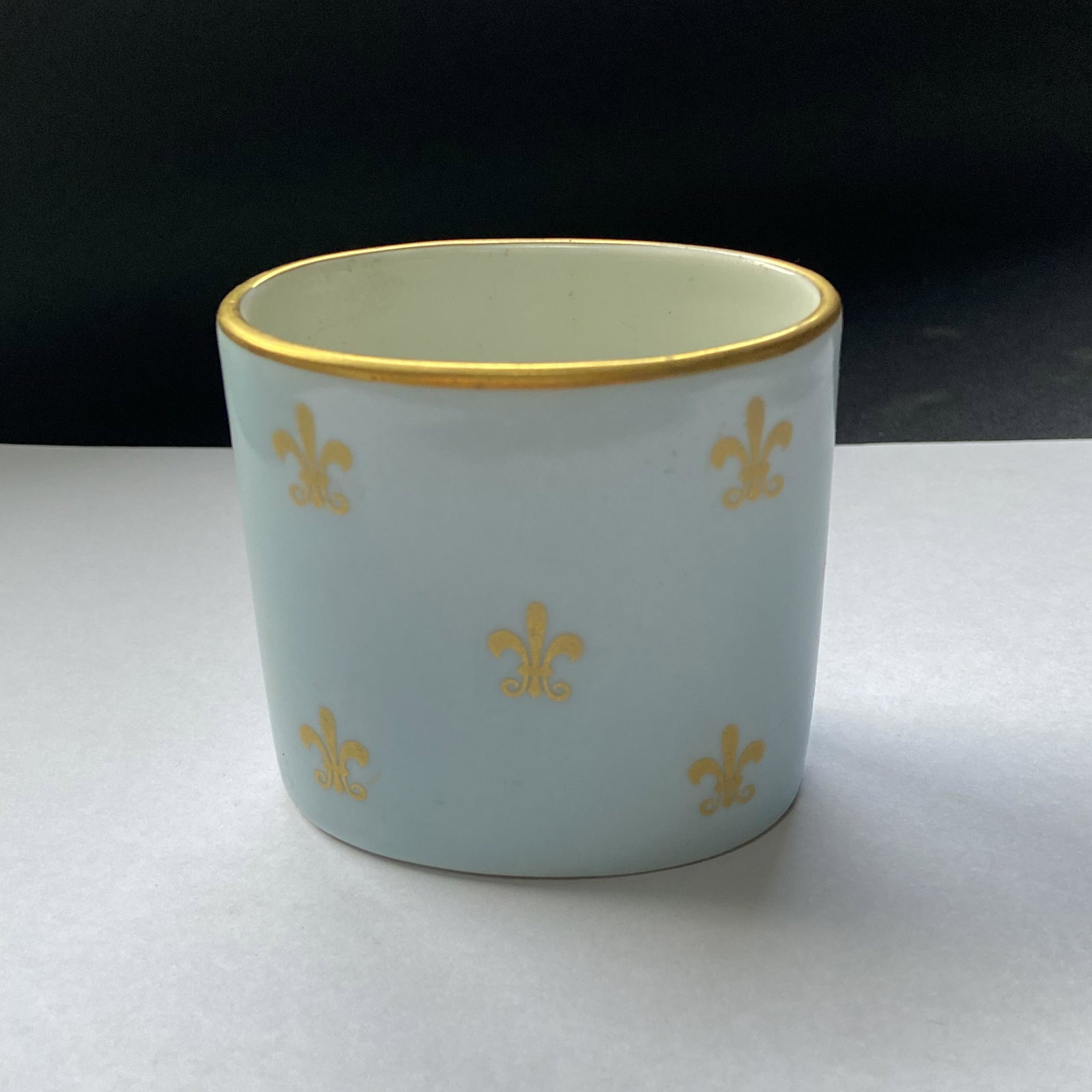 Limoges Fleur-De-Lis Robins Egg Blue Oval  Mini Bud (1 of 12)