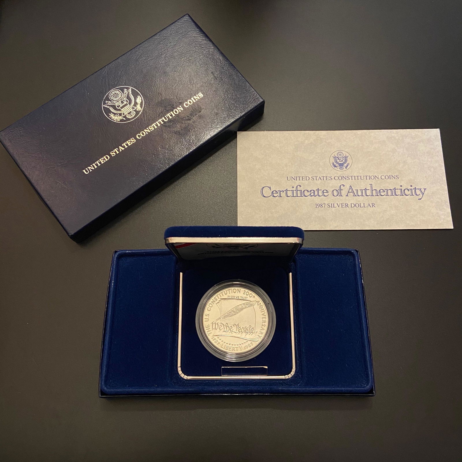 1987 US Constitution Coins Uncirculated Silver Dollar (1 of 6)