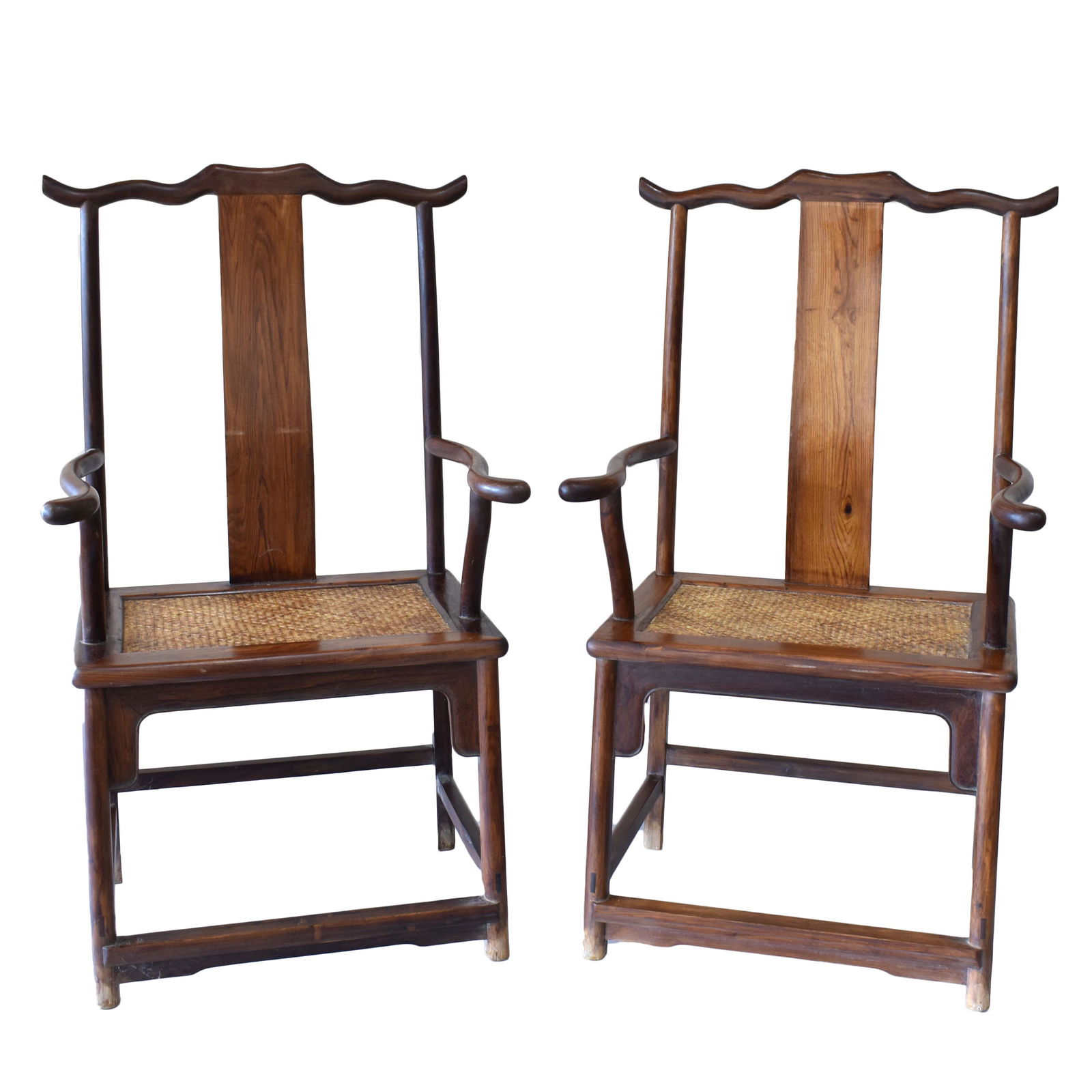 A PAIR FINE CHINESE HUANGHUALI OFFICER HAT ARM CHAIRS (1 of 11)