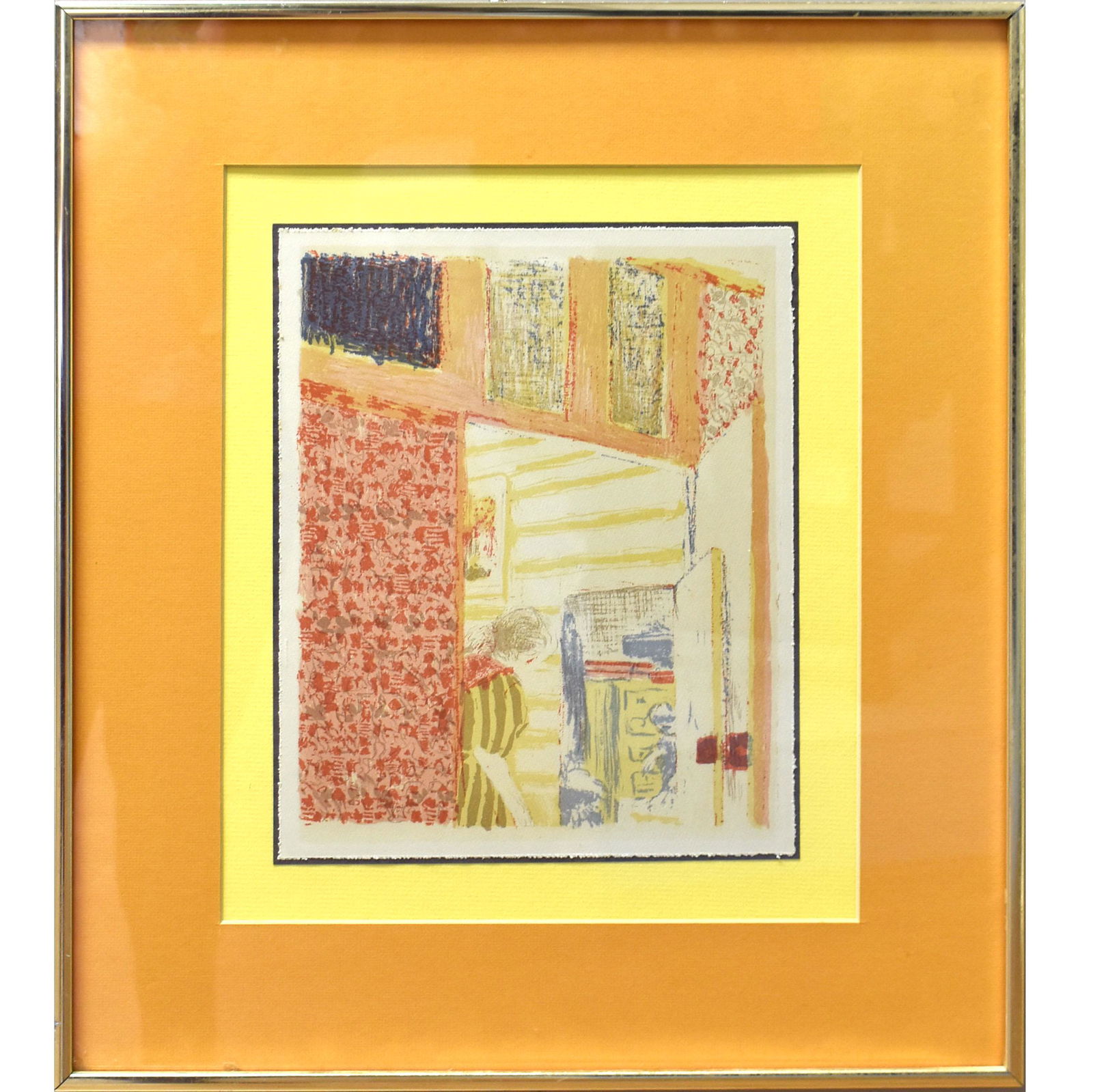 EDOUARD VUILLARDTITLE: INTERIOR WITH PINK WALLPAPER: Artist: Edouard Vuillardtitle: Interior With Pink Wallpaper. Jean-Édouard Vuillard (11 November 1868 – 21 June 1940) Was A French Painter, Decorative Artist, And Printmaker. From 1891 Through 1900,