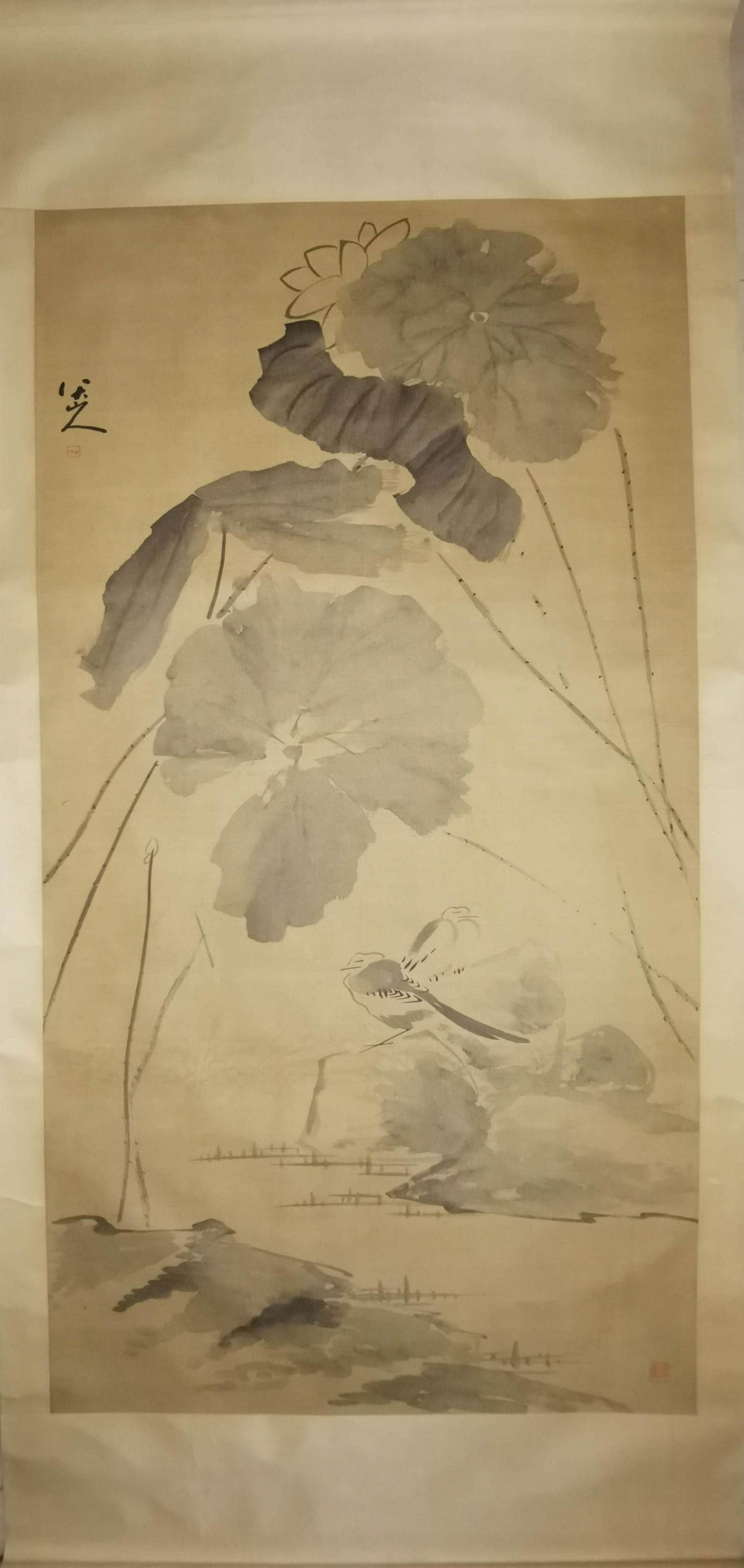 A Chinese Lotus Painting, Ba Da Shanren Mark (1 of 8)
