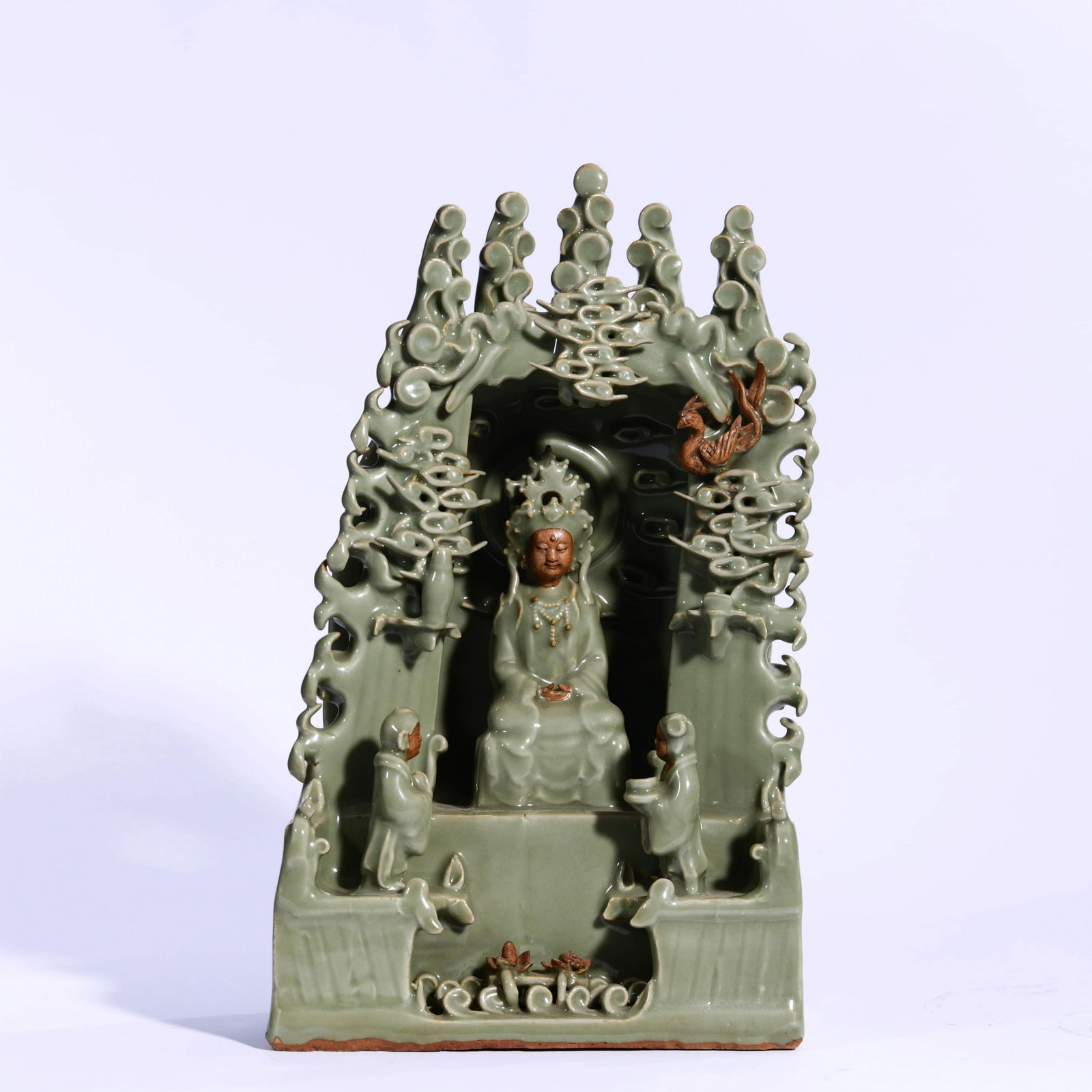 A Celadon-Glazed Pottery Statue Of Buddha (1 of 10)