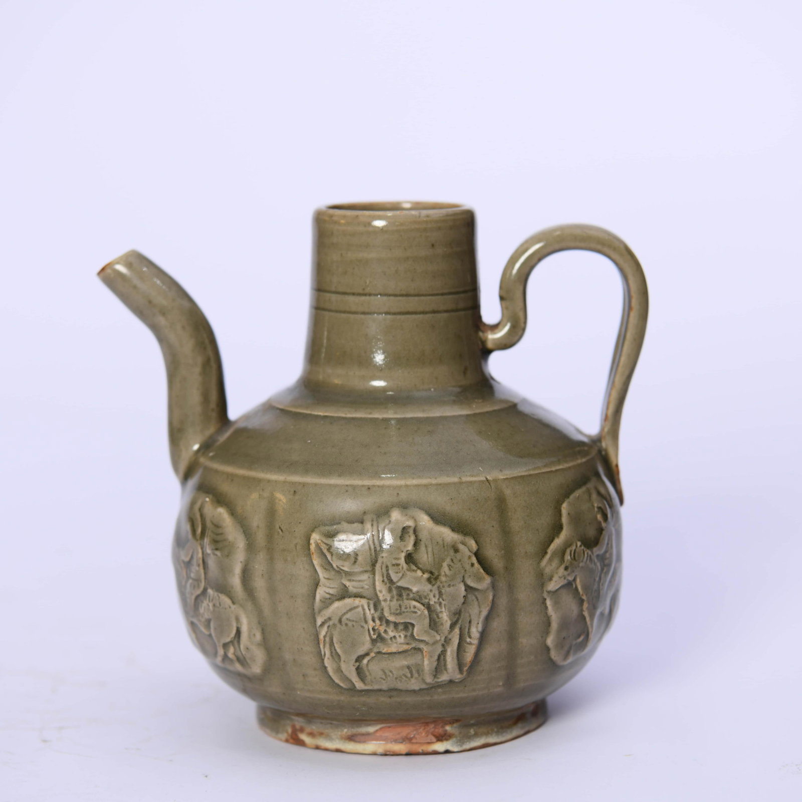 A Cizhi Kiln Figure Porcelain Ewer: A Cizhi Kiln Figure Porcelain Ewer Width:15cm, Height:15cm Good Conditions.Please bid with responsibility. All Lot items sold as is.