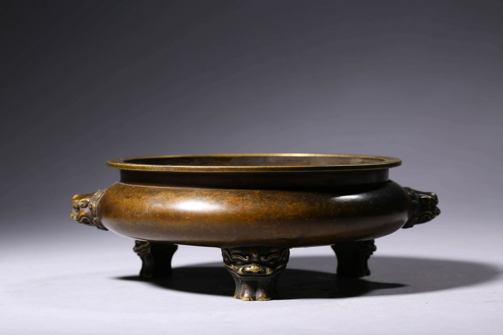 A Bronze Double-Eared Tripod Incense Burner (1 of 5)