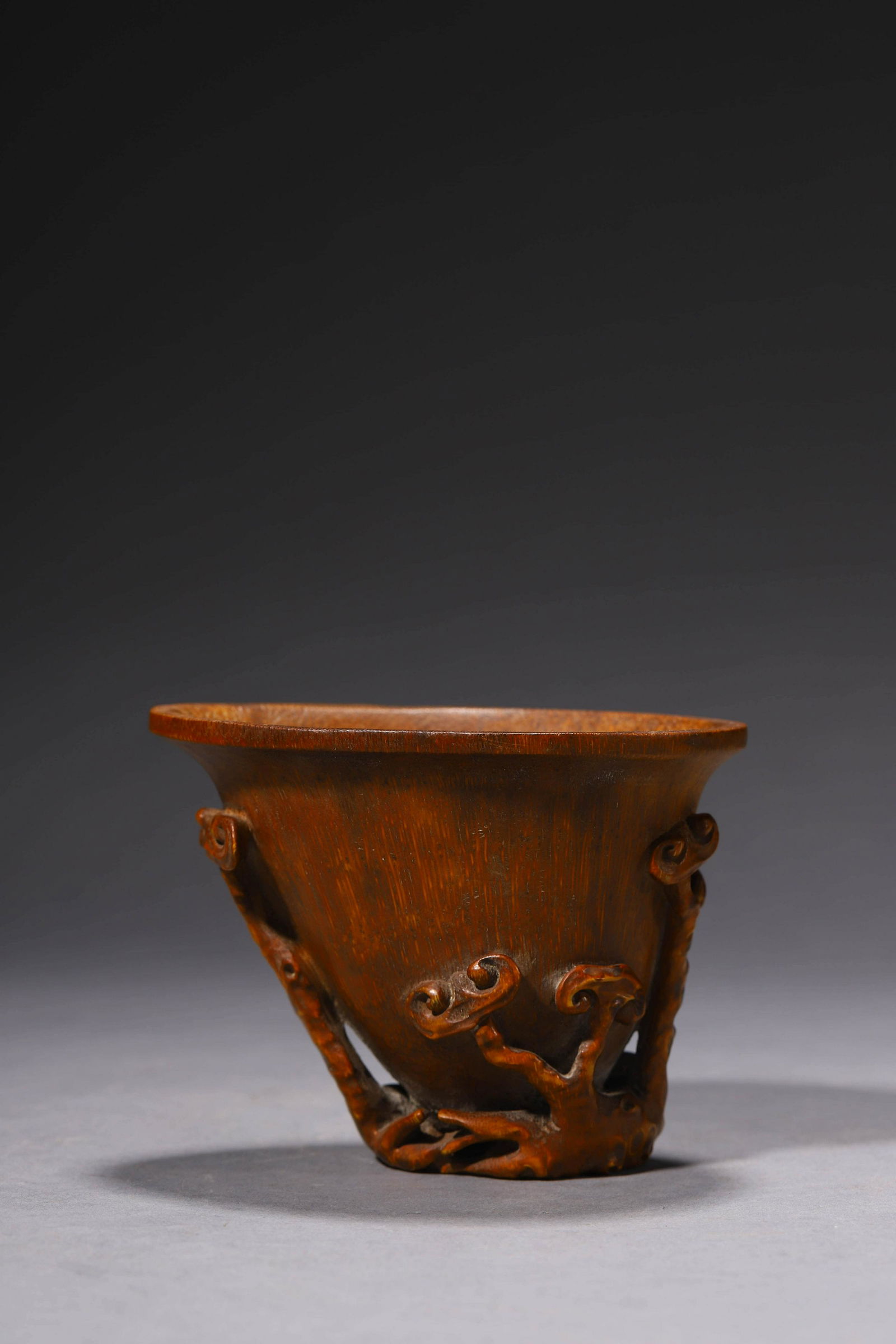 A Carved Bamboo Root Lingzhi-Form Cup (1 of 6)
