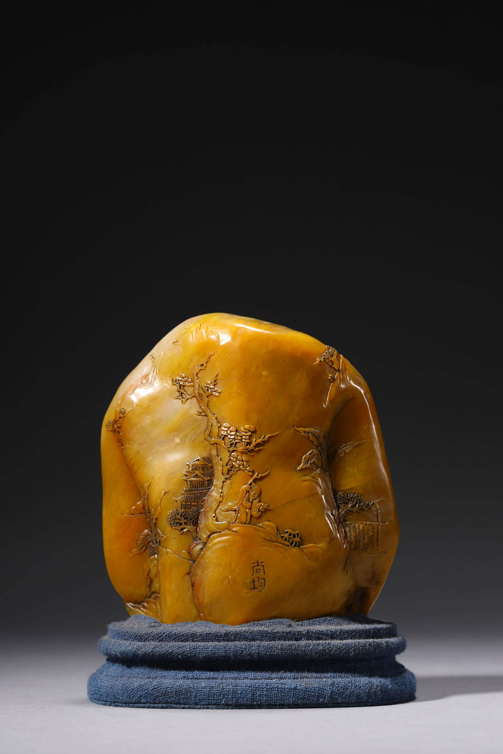 A Carved Tianhuang Stone Scenery Boulder Ornament (1 of 8)