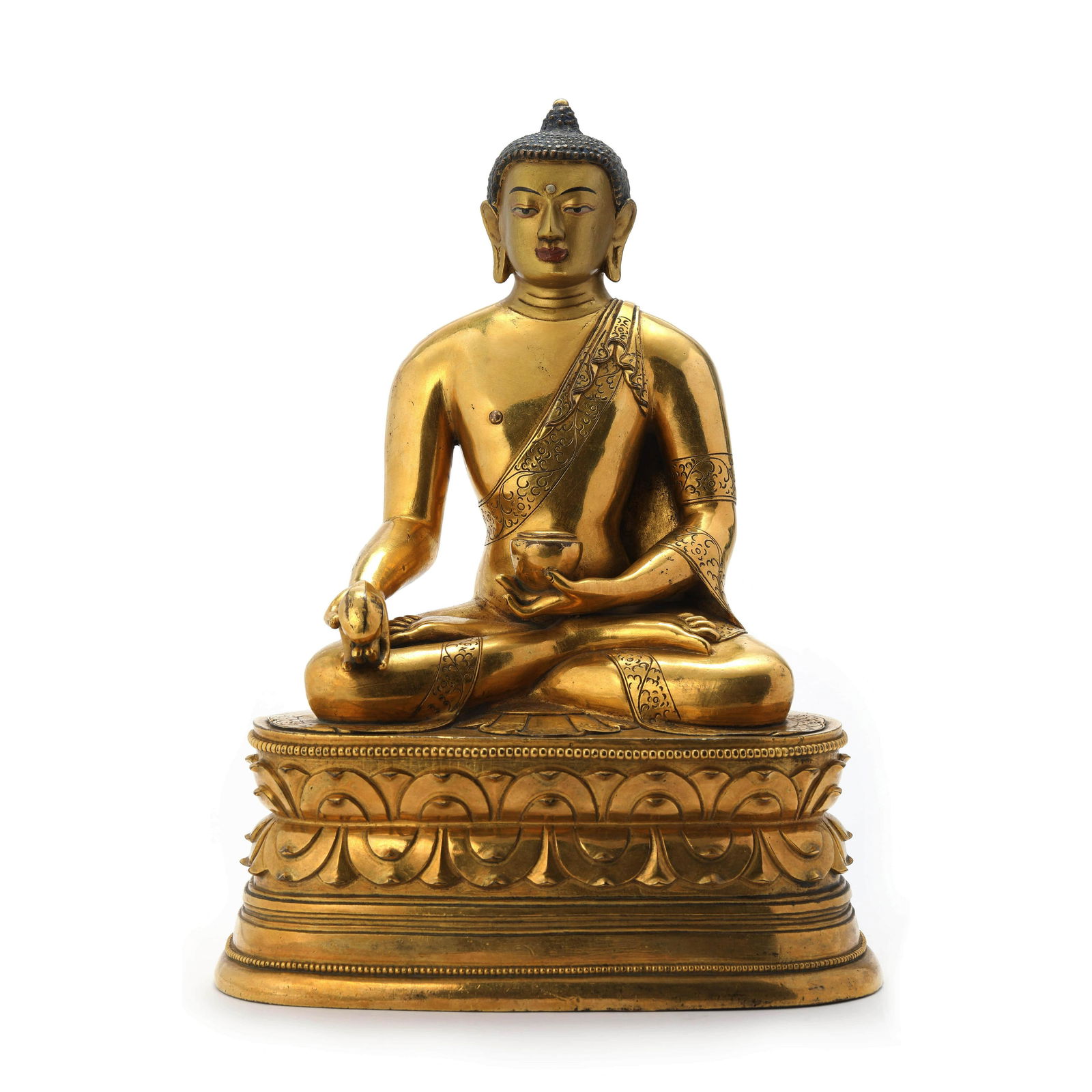A Gilt Bronze Statue Of Medicine Buddha (1 of 6)