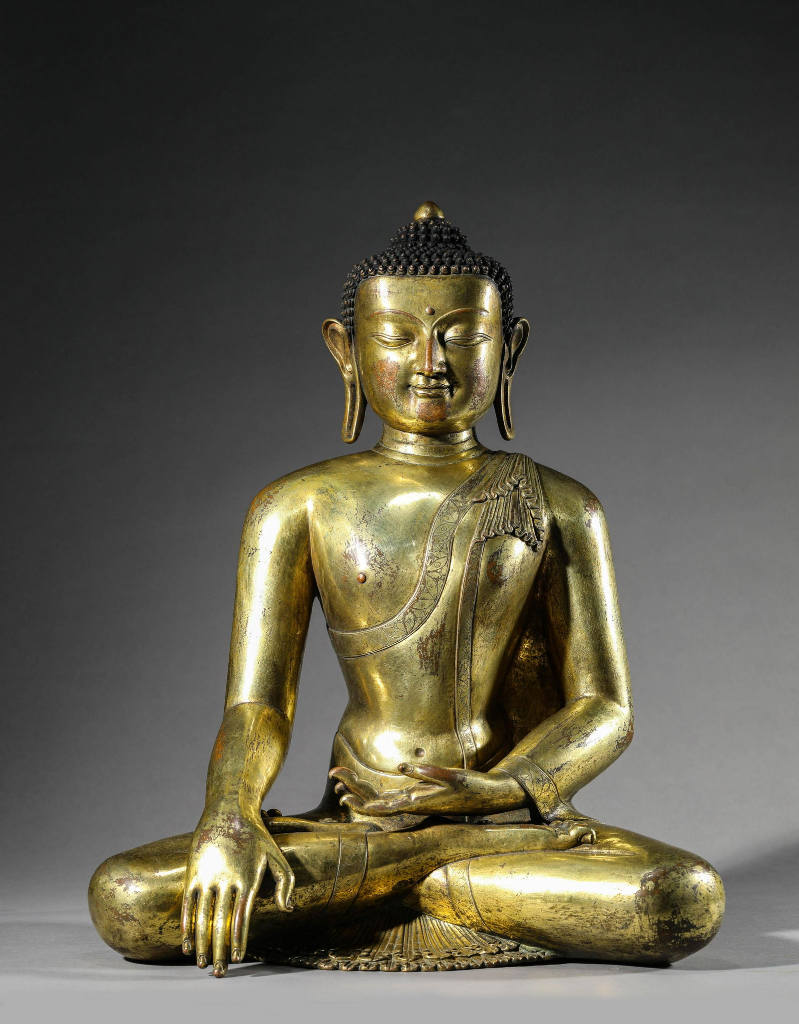 Gilt Bronze Figure of Shakyamuni (1 of 7)