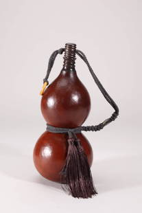 Double Gourd Ornament: Double Gourd Ornament Height:32cm, Detailed condition reports are not included in this catalog. For additional information, including condition reports, please contact us at info@azayagallery.com.