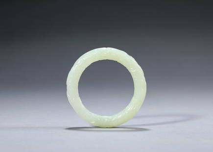 Jade Dragon Bracelet: Jade Dragon Bracelet Width:5.4cm, Detailed condition reports are not included in this catalog. For additional information, including condition reports, please contact us at info@azayagallery.com.