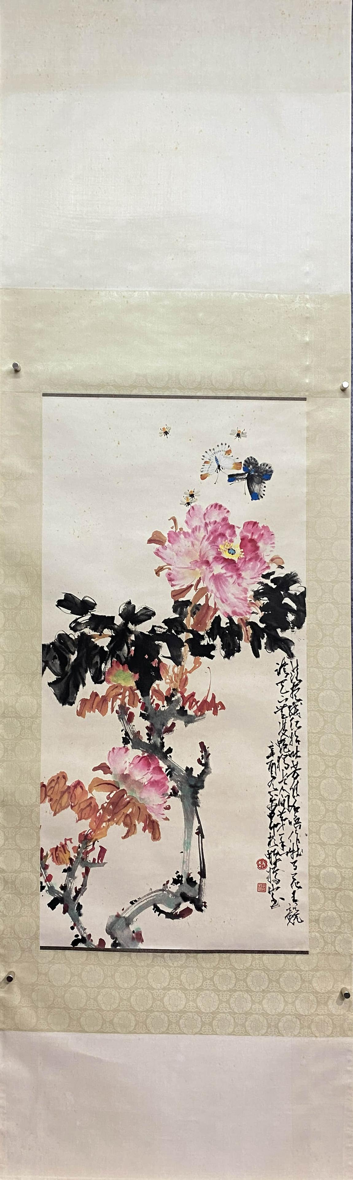 ZHAO SHAOANG, Chinese Flower and Bird Painting Paper Hanging Scroll (1 of 10)