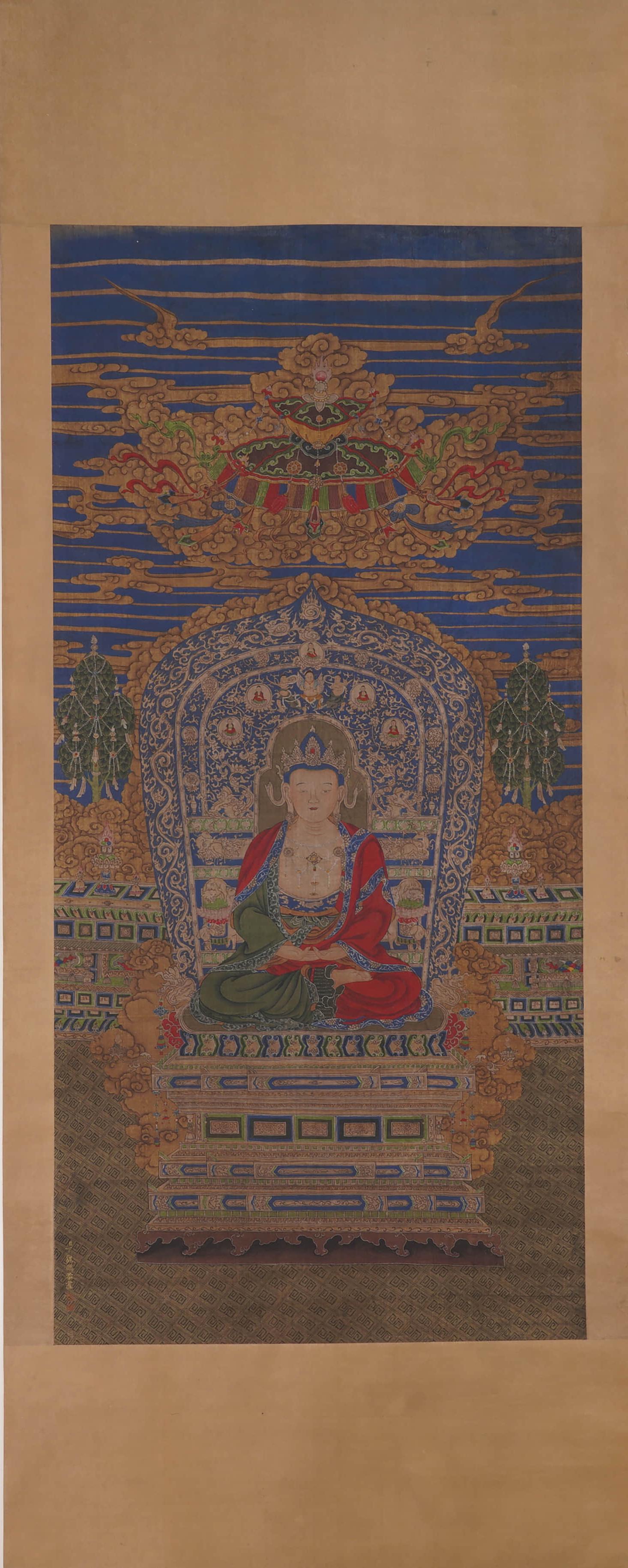 DING GUANPENG, Chinese Buddha Painting Hanging Scroll (1 of 9)