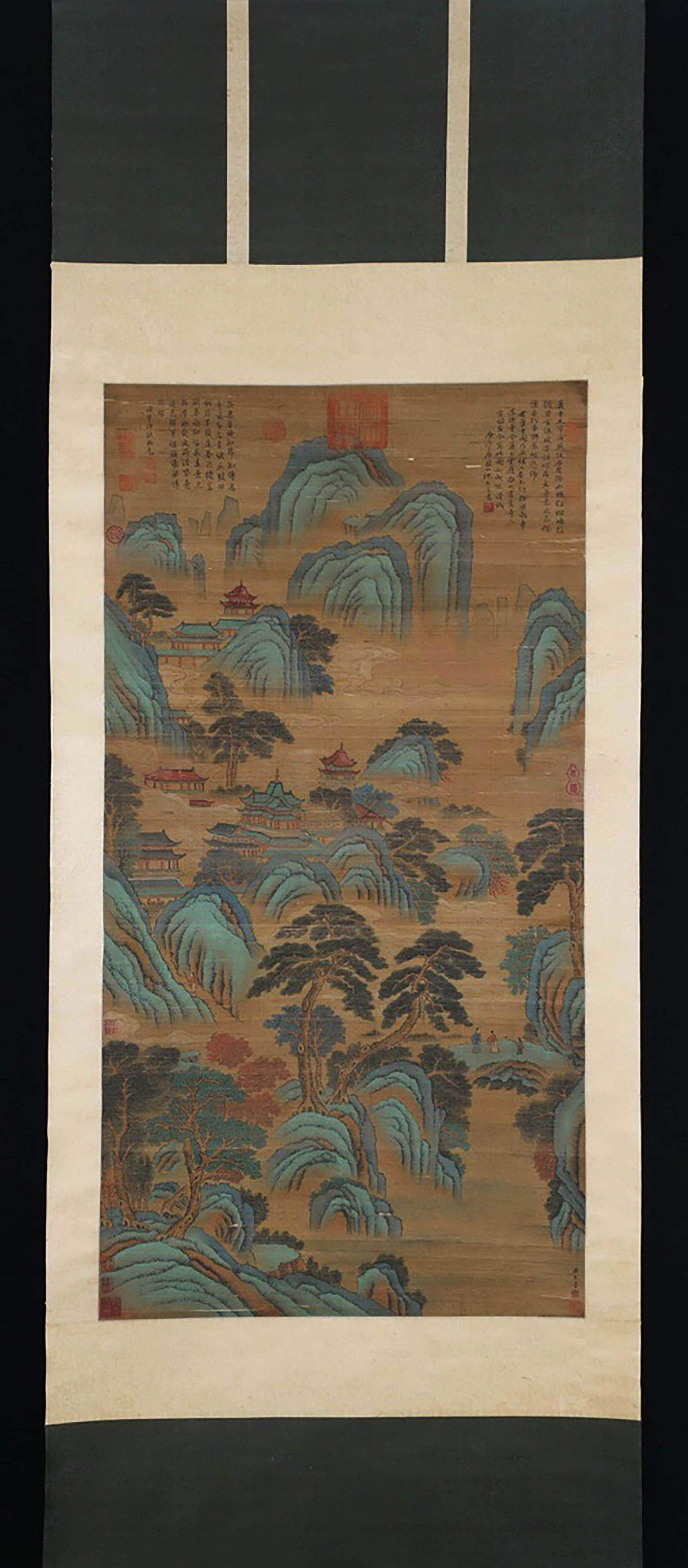 YAN WENGUI, Chinese Landscape Painting Hanging Silk Scroll (1 of 9)