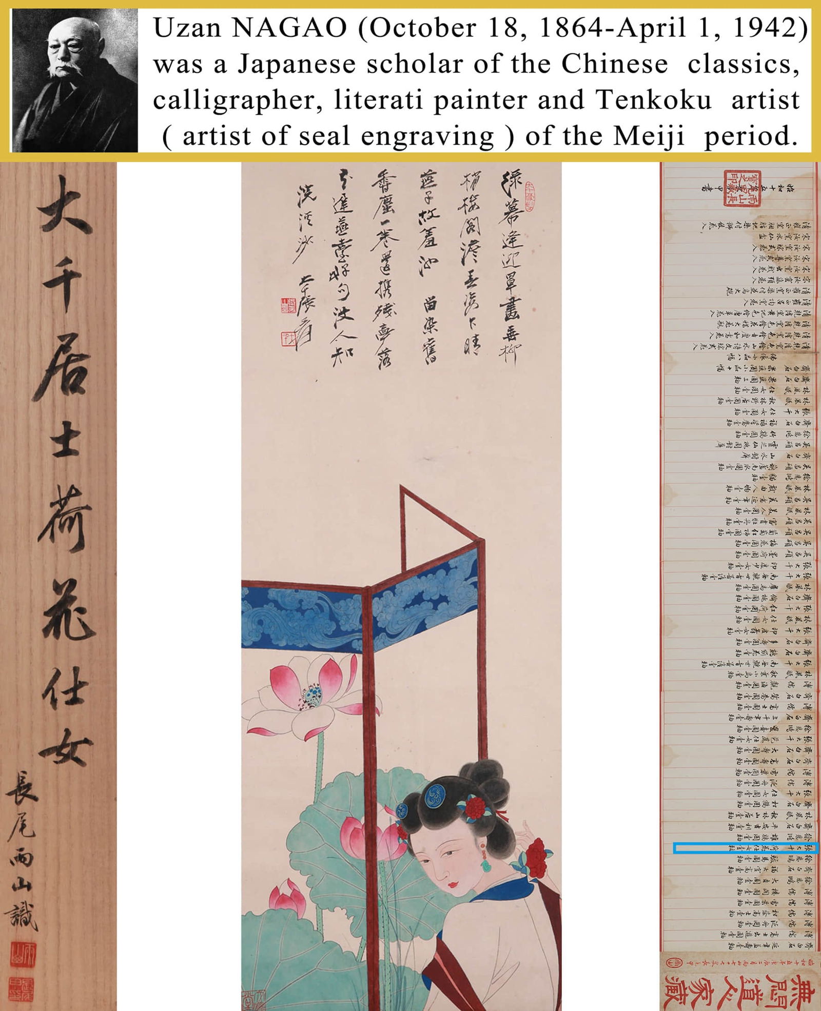 A Chinese Lady Painting On Paper, Hanging Scroll, Zhang Daqian Mark (1 of 11)