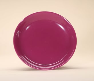 A ROUGE RED-GLAZED DISH