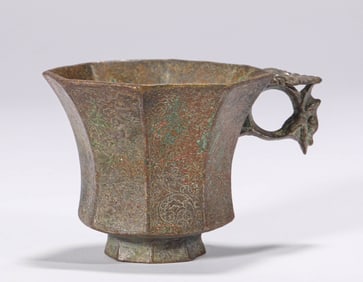 A BRONZE WINE CUP