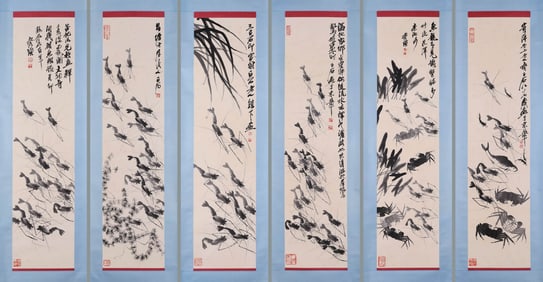 QI BAISHI (1864-1957), ATTRIBUTED TO, SHRIMP AND CRAB