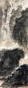 FU BAOSHI (1904-1965), ATTRIBUTED TO, MOUNTAIN CLIMBING