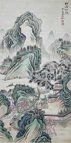 WU HUFAN (1894-1968), ATTRIBUTED TO, IMMORTALS BY THE PINE STREAM