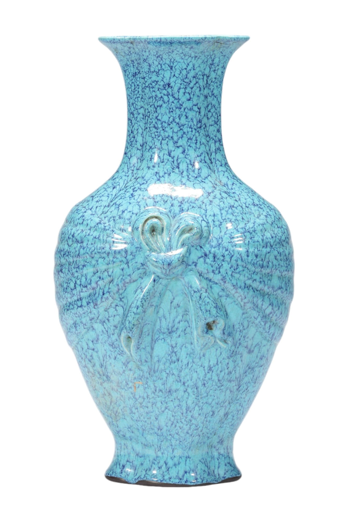 LU JUN GLAZED 'BUNDLE' BOTTLE: LU JUN GLAZED 'BUNDLE' BOTTLE Dimensions: Height: 29.8 cm (11.73 in.). All measurements are approximate. Condition reports are rendered as specialist opinion by the staff of the Auction House and not