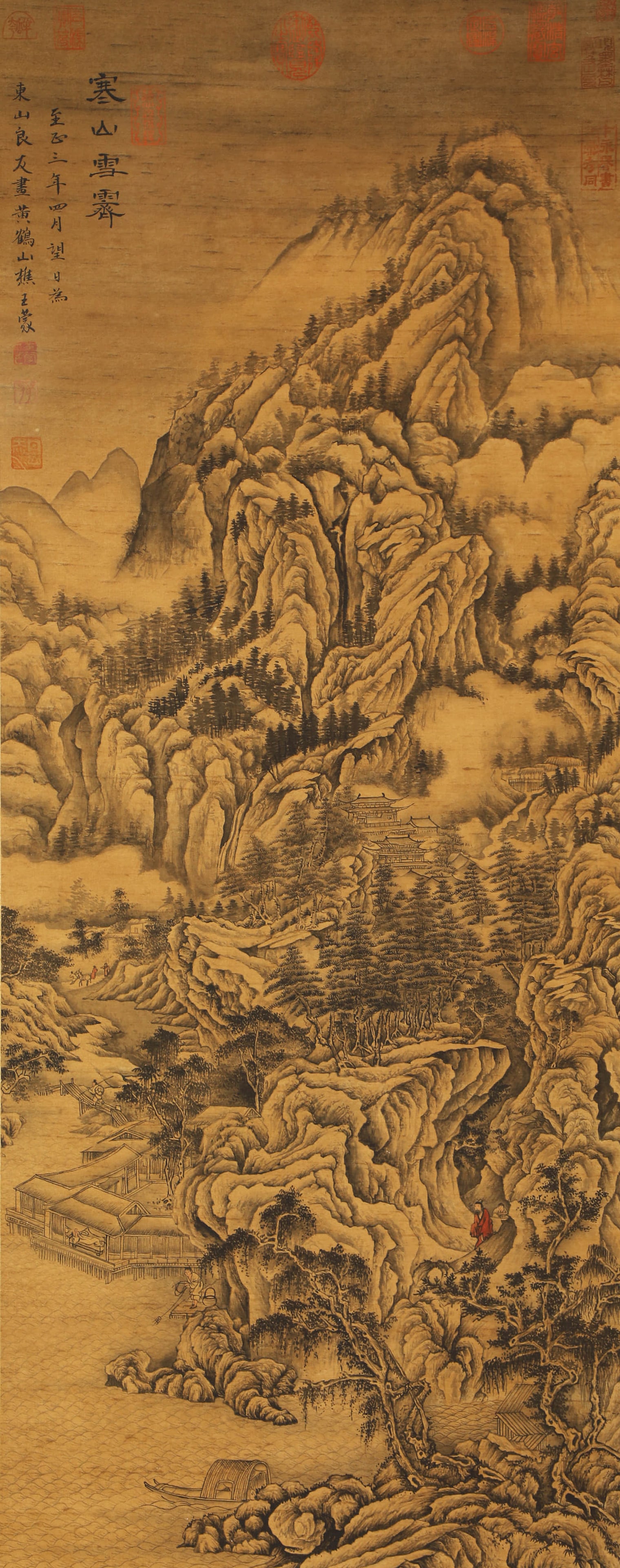 WANG MENG (1308–1385), ATTRIBUTED TO, LANDSCAPE: WANG MENG (1308–1385), ATTRIBUTED TO, LANDSCAPE Dimensions: 97 cm (38.19 in.) x 39 cm (15.35 in.). All measurements are approximate. Azaya Art Gallery is delighted to showcase our meticulously curat