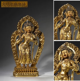 A TIBETAN ROYAL TEMPLE-STYLE MANJUSHRI