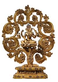 A GILT-BRONZE BUDDHA
