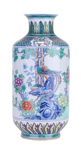 A DOUCAI 'PHOENIX AND PEONIES' VASE