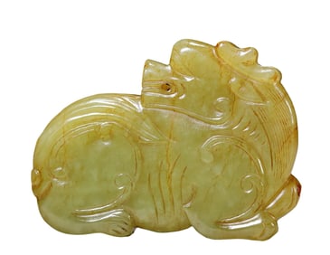 A JADE BEAST PLAQUE