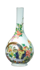 A FAMILLE ROSE 'FLORAL'  VASE