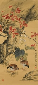 JIANG HANTING (1903-1963), ATTRIBUTED TO, FLOWERS AND BIRDS